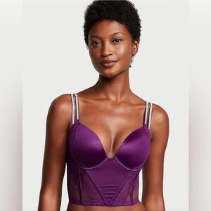 Victoria Secret Very Sexy Grape Soda Double Shine Strap Corset Top-Size 32D-NWT